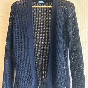 J. McLaughlin Open Mesh Cardigan Small